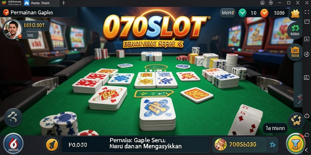 Tampilan gameplay yang menarik dari 070SLOT dalam permainan Gaple.