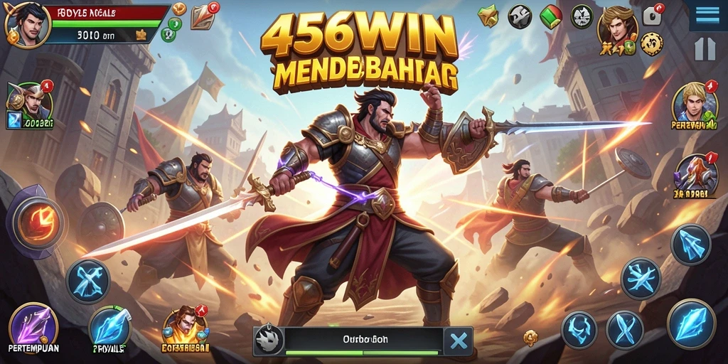 Tangkapan layar utama menampilkan aksi mendebarkan dalam pertempuran Battle Royale.
