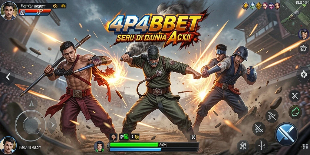 Screenshot permainan 4P4PBET menunjukkan aksi seru dalam pertempuran.