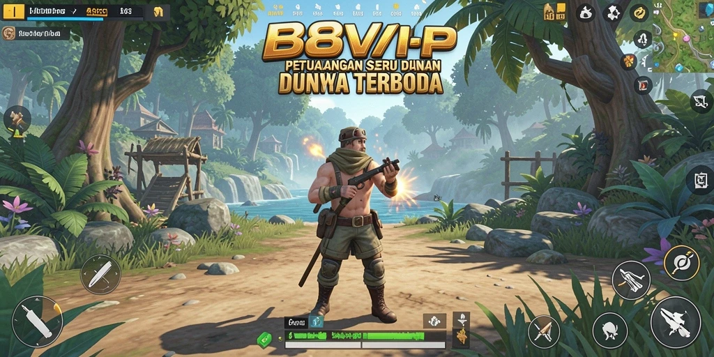 Tampilan gameplay B8VIP yang menampilkan dunia terbuka yang luas.