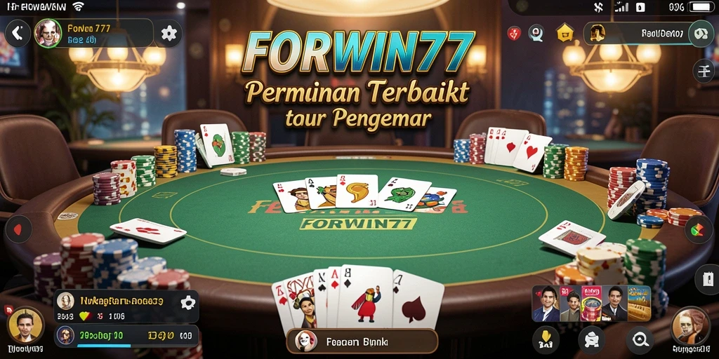 Tampilan menarik dari gameplay poker di FORWIN77.
