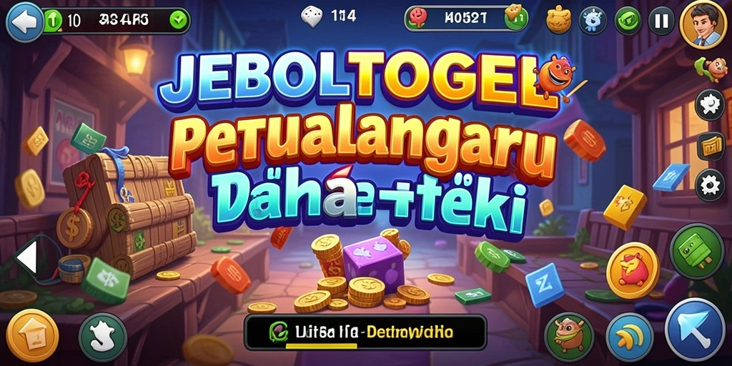 Gameplay JEBOLTOGEL menampilkan karakter menjelajah dunia penuh teka-teki.