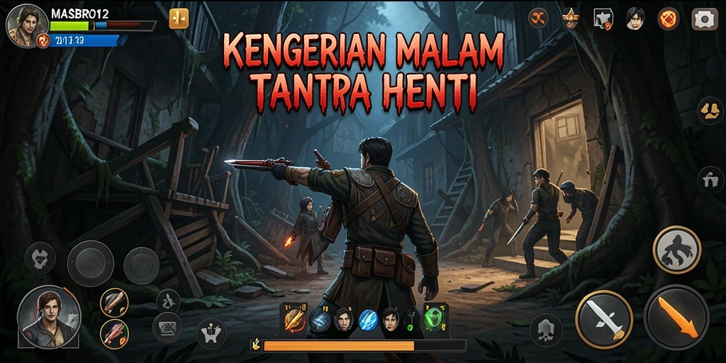 Tangkapan layar menyeramkan dari gameplay MASBRO12 yang intens.