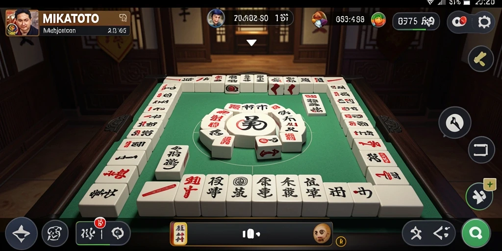 Tampilan gameplay MIKATOTO yang menegangkan dalam permainan Mahjong.