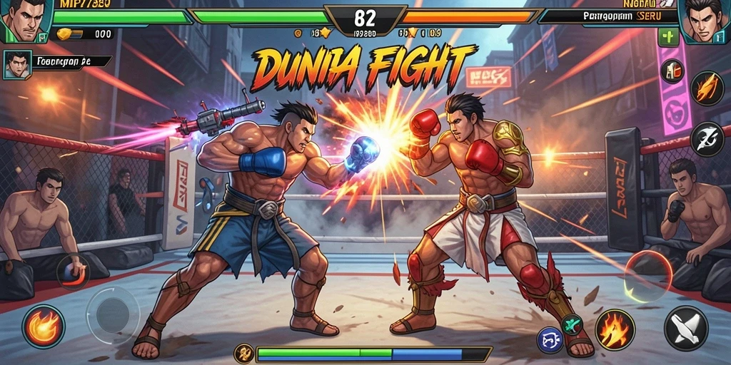 Tampilan gameplay <strong>MVP789</strong> dengan pertarungan seru dan karakter unik.