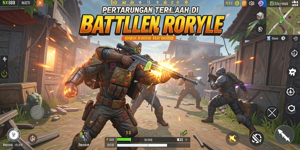 Gameplay mendebarkan di NX888 dengan aksi Battle Royale.