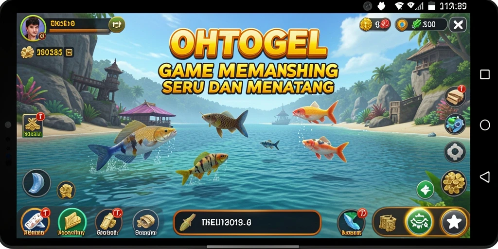 Tampilan gameplay OHTOGEL yang menarik dan seru dalam suasana memancing.