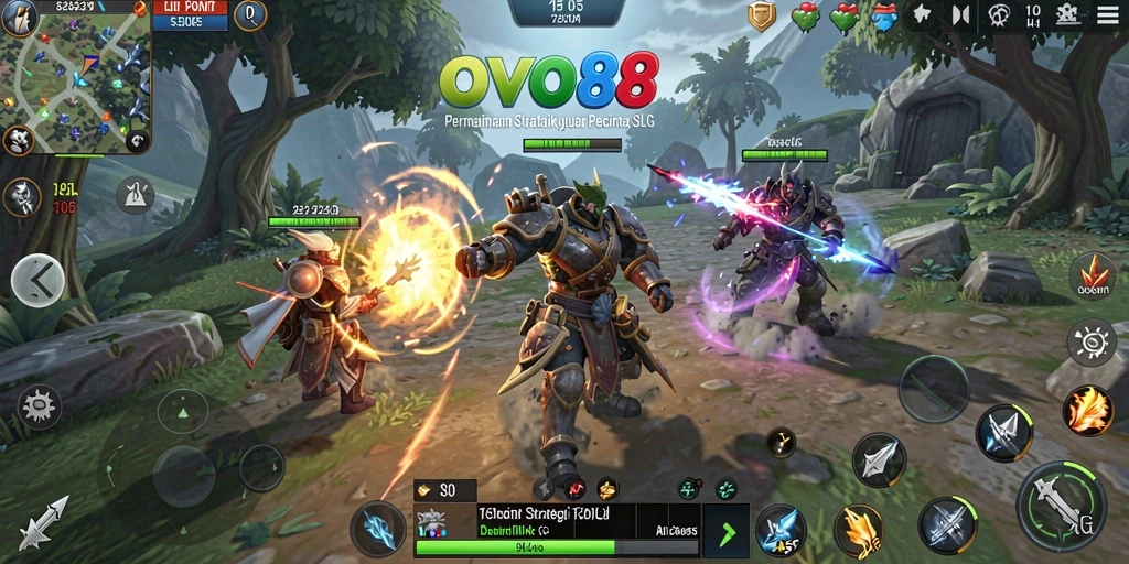 Tampilan gameplay OVO88 dalam strategi pembangunan kerajaan.