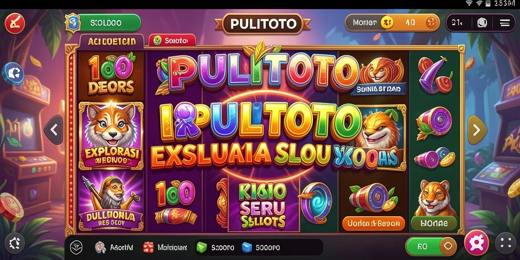 Screenshot PULITOTO menampilkan gameplay Slot yang mendebarkan.