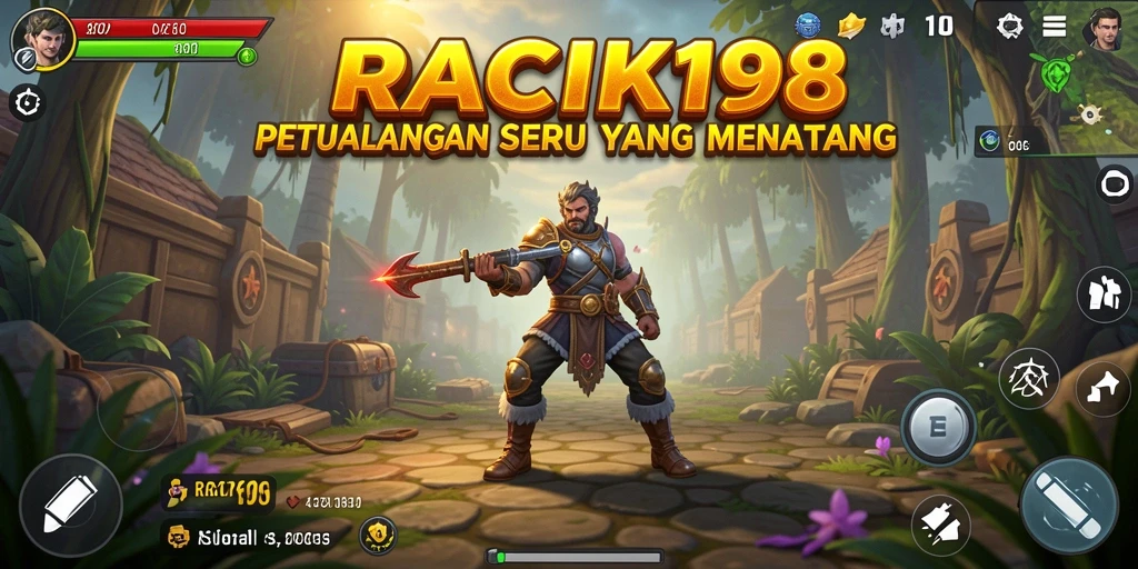 Tampilan gameplay RACIK198 yang menampilkan petualangan mendebarkan.