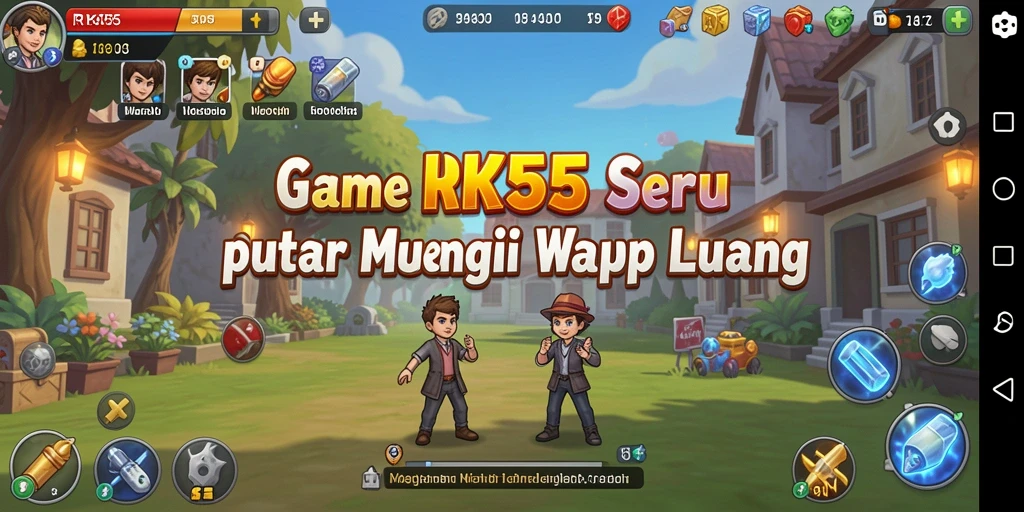 Tampilan gameplay RK55 yang menarik dengan elemen Idle yang seru.