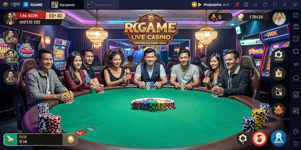 Tampilan gameplay RPGAME yang mendebarkan dengan dealer langsung.