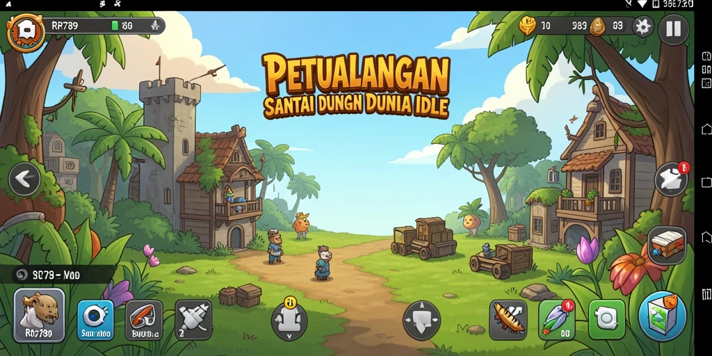 Tampilan gameplay menarik dari RR789 dengan karakter yang lucu.