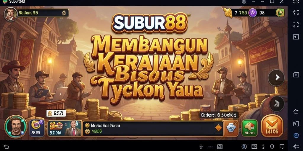Tampilan gameplay SUBUR88 yang menggambarkan pengelolaan bisnis Tycoon yang seru.