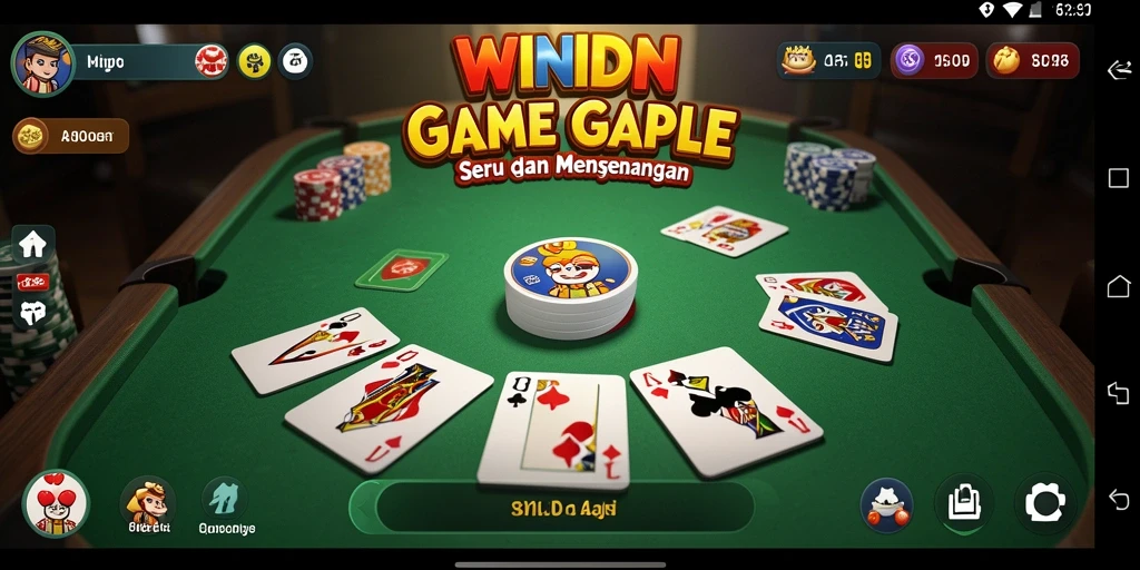 Screenshot gameplay WINIDN menampilkan aksi seru permainan Gaple.